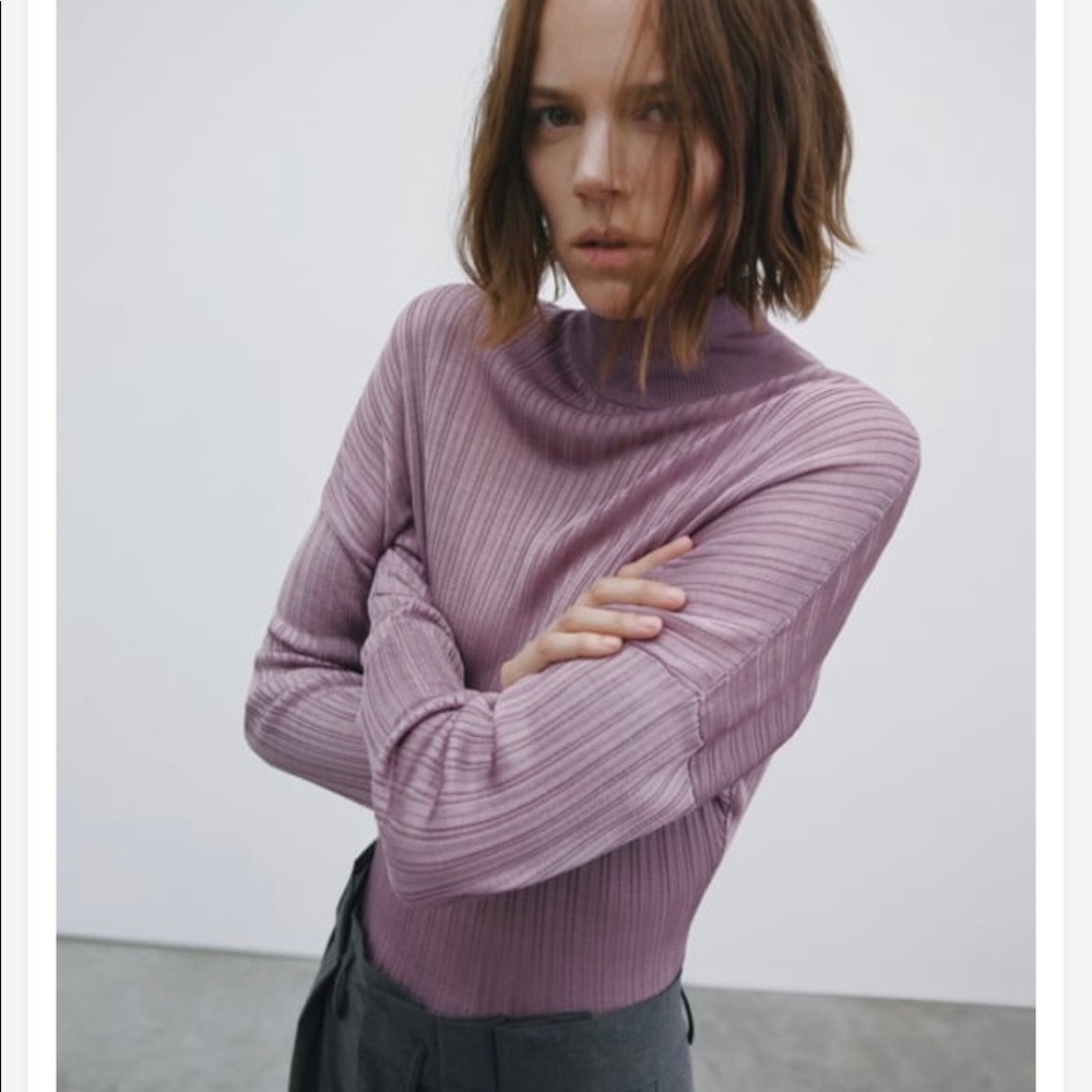 Zara Knit Ribbed Sweater - Small